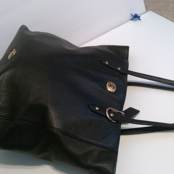 Coach Black Leather Carryall - Picture 4 of 7